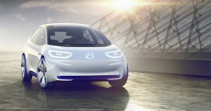 Volkswagen Showcar I.D. I.D. ? die Revolution. Der erste Volkswagen auf der völlig neuen Elektrofahrzeug-Plattform. Der erste Volkswagen, der für das automatisierte Fahren vorbereitet ist.